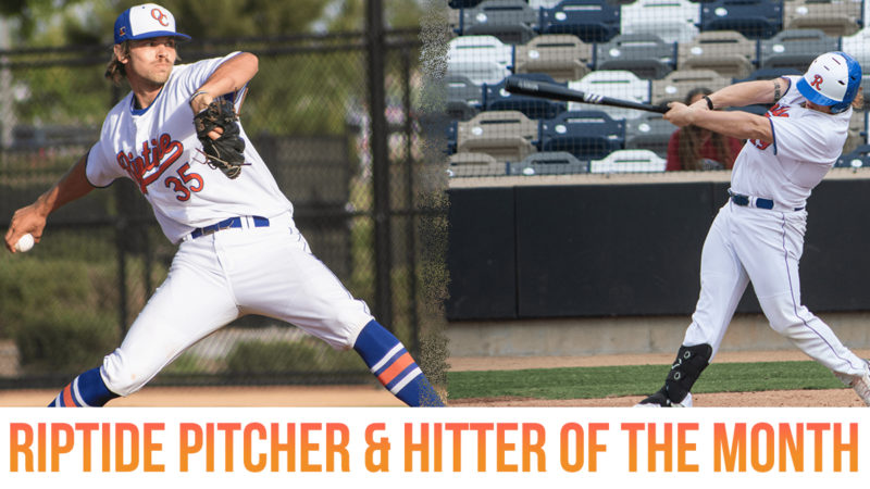Riptide Pitcher & Hitter of the Month: June