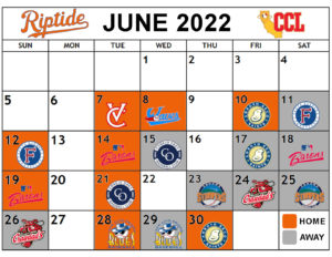 June 2022 Riptide Schedule