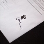 Signed Contract Omaha the Bat Dog Lake Elsinore Storm Contract Paw signature